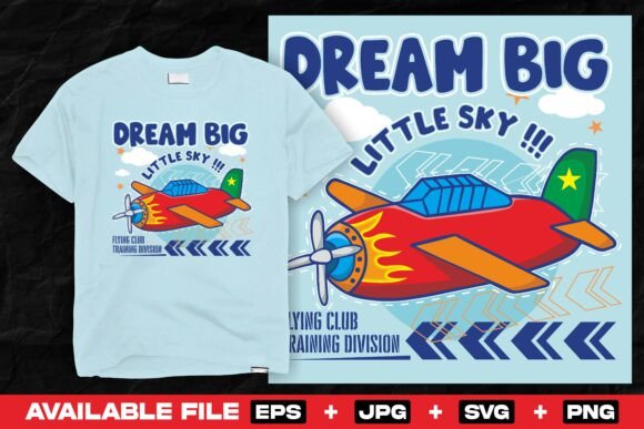 Cartoon Airplane Character Kids T Shirt