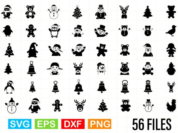 Christmas Icons Silhouette Bundle