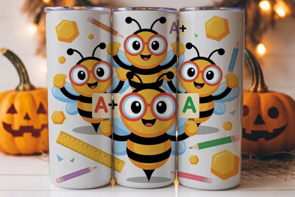 Cute School Bee 20oz Tumbler Wrap