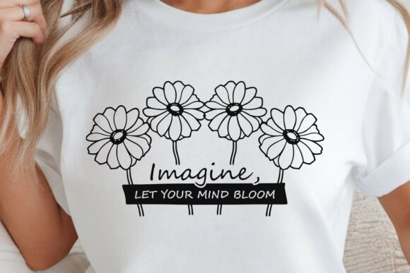 Inspirational Quote with Daisy Flower
