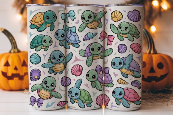 Kawaii Turtle Tumbler Wrap