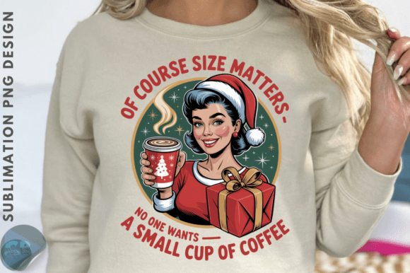 Retro Coffee Christmas Funny PNG Design