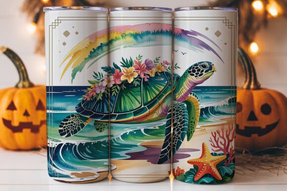 Tropical Beach Tumbler Wrap
