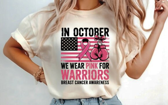 USA Flag Breast Cancer Awareness PNG